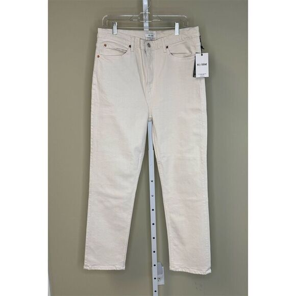 RE/DONE Denim - RE/DONE NWT Women’s Ultra High Rise Stove Pipe Jeans in White Size 32